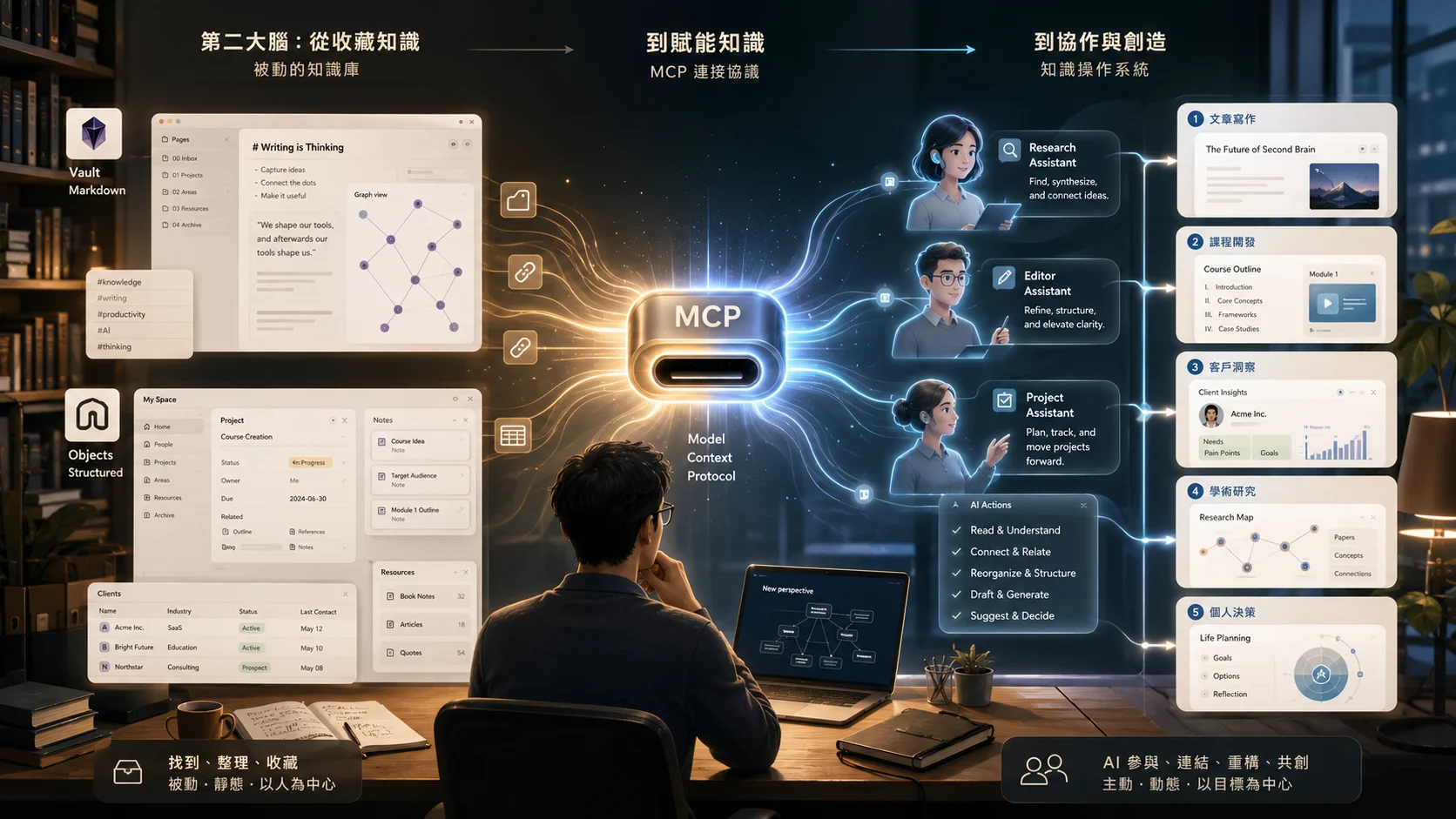 第二大腦的下一步：替 Obsidian 與 Anytype 裝上 MCP
