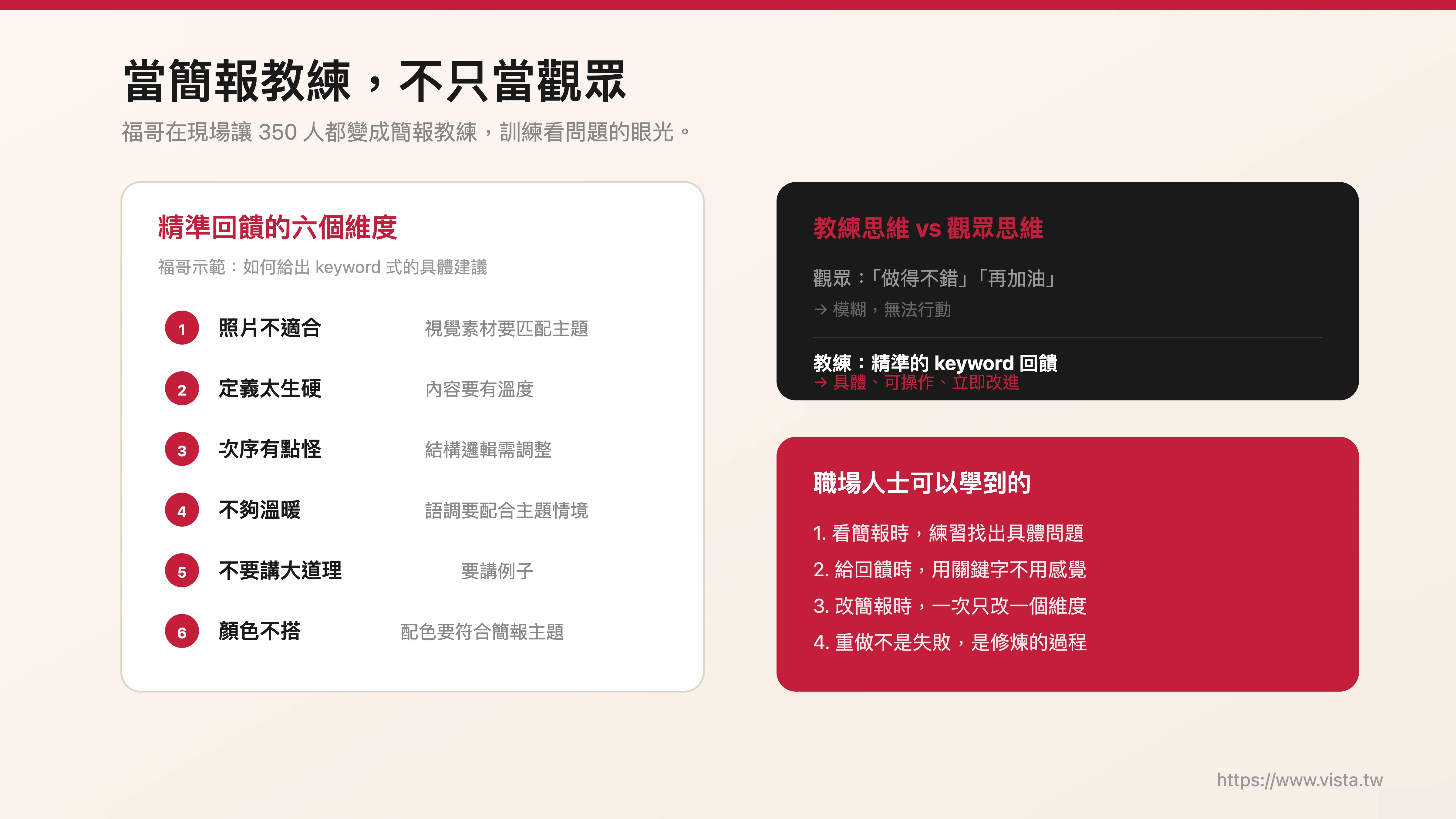 當簡報教練，不只當觀眾