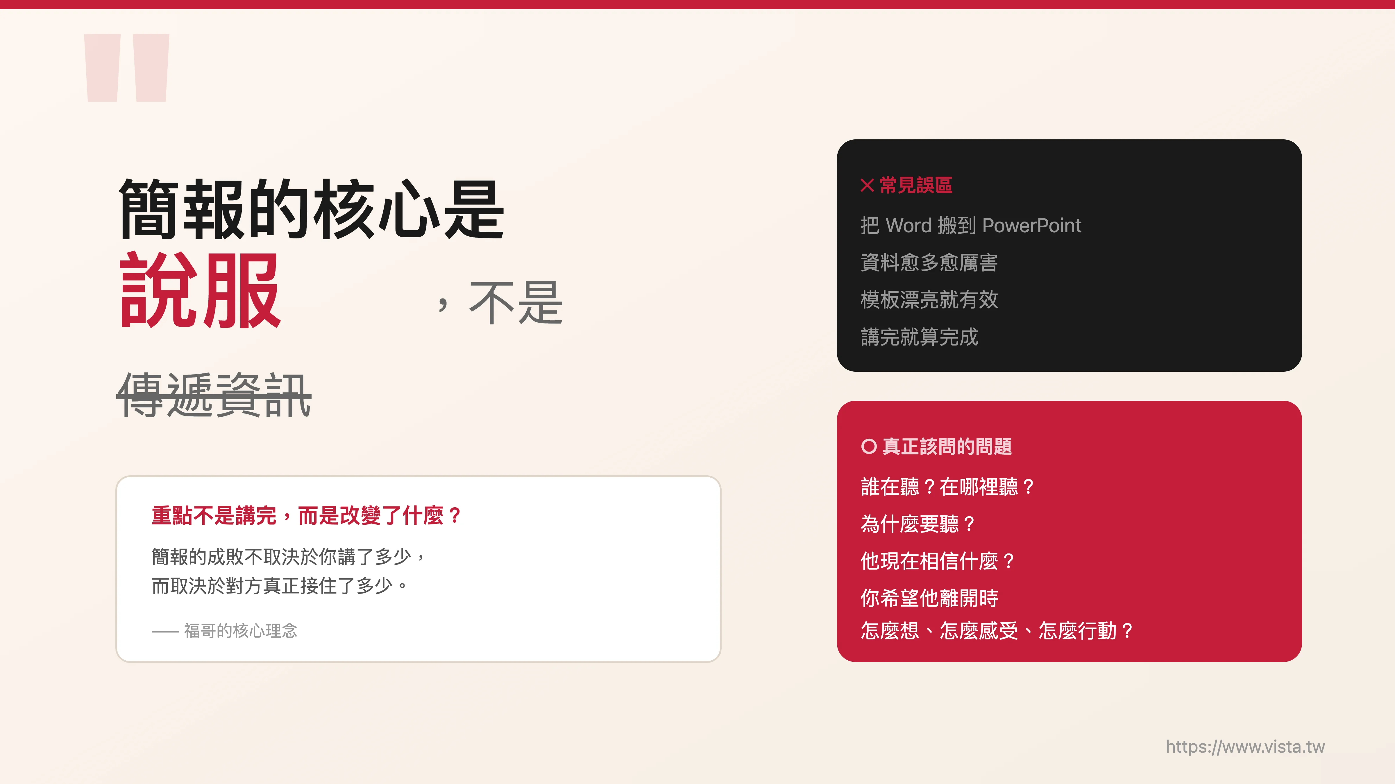 簡報的核心
